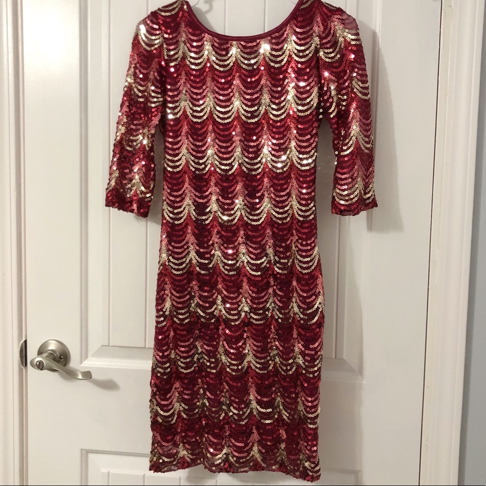 Sequin Red Formal Dress